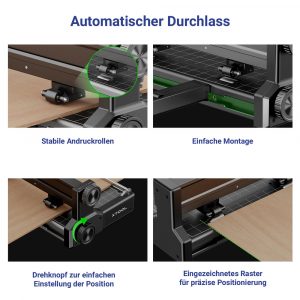 Praktisch und einfach – Mit der automatischen Zuführung können Sie auch längere Materialien ganz einfach mit dem P2 Laser verarbeiten.