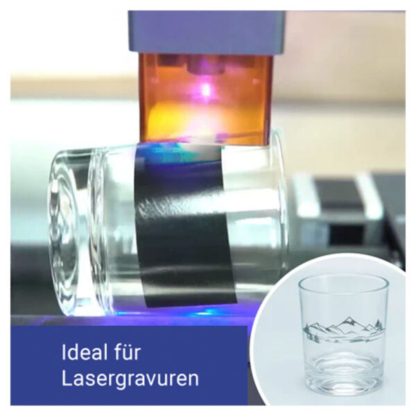 xTool Beschriftungspapier auf Glas lasern