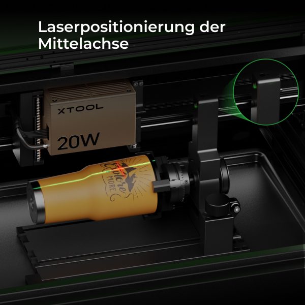 Laserpositionierung der Mittelachse