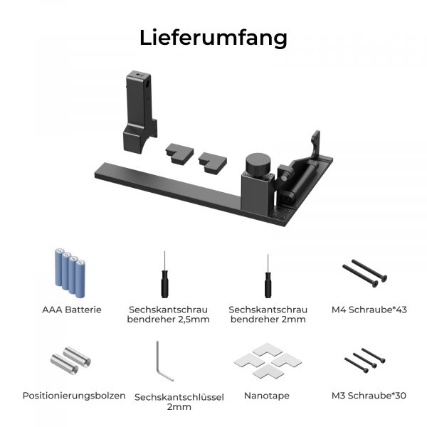 Das ist alles im Lieferumfang für das xTool RA2 Pro Erweiterungsset enthalten.