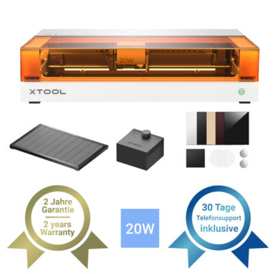 xTool S1 Diodenlaser - Basic Bundle - Weiß, 20W