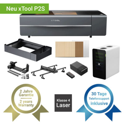 xTool P2S 55W CO2 Laser im All in One Bundle in grau