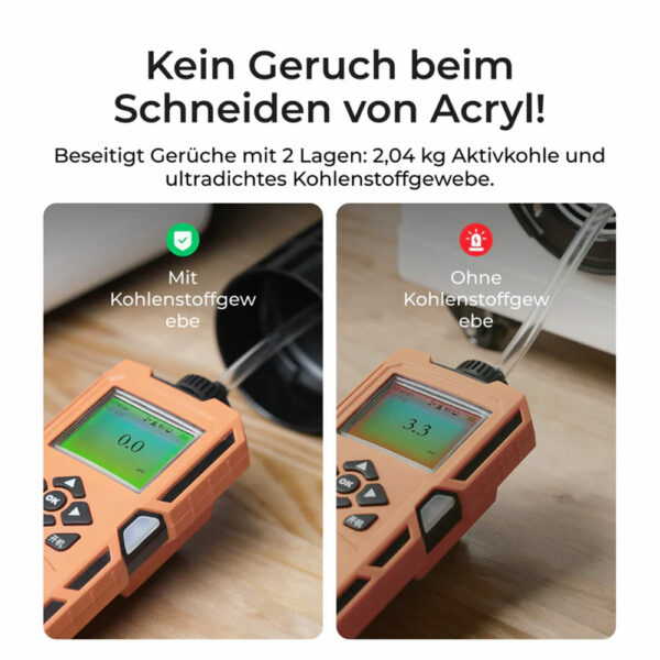xTool Abluftfilter SafetyPro AP2 - Kein Geruch beim schneiden von Acryl