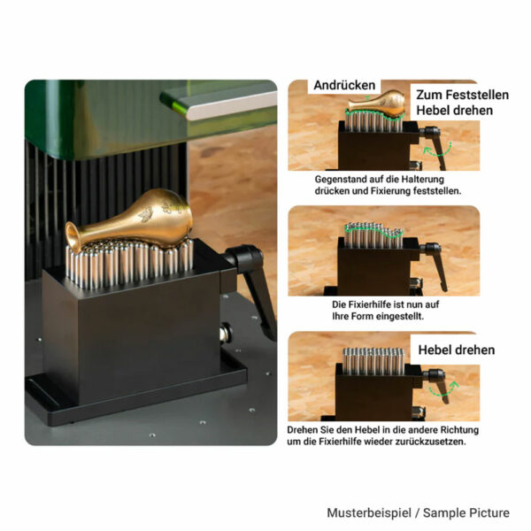 xTool Flexible Fixierhilfe mit Benutzungs-Anweisung