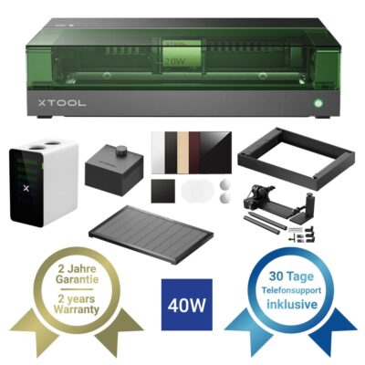 xTool S1 40W Diodenlaser im großen All in One Bundle in schwarz
