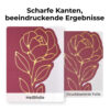 xTool M1 Ultra Heißfolienstift Kit - Beispiel scharfe Kanten Folientransfer