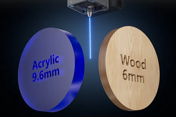 Materialdicken die mit einem Falcon A1 Laser von Creality geschnitten werden können
