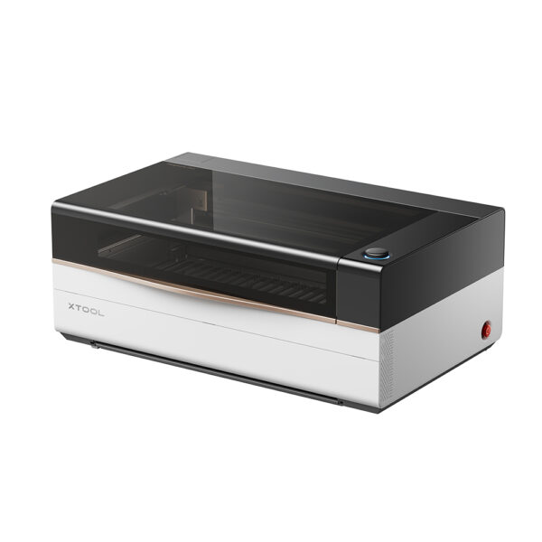 xTool P3 CO2-Laser mit 80W Power in schwarz/weiss - Seitenansicht