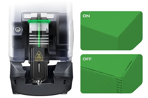 Mithilfe der verbauten Techniken und vielen Einstellungsmöglichkeiten können Sie Ihre 3D-Drucke einfach optimieren.