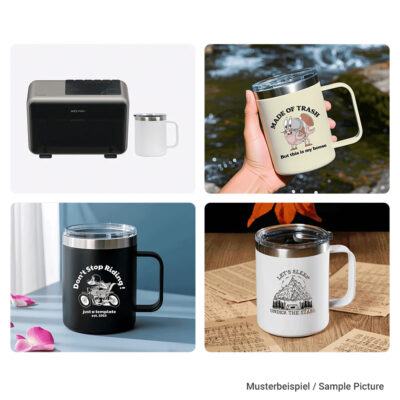 eufyMake Thermobecher Edelstahl | Personalisierbar für UV-Druck - Anwendungsbeispiel