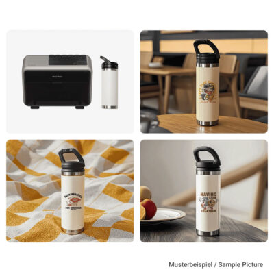 Schmaler Edelstahlbecher personalisierbar | eufyMake für UV-Druck - Anwendungsbeispiel