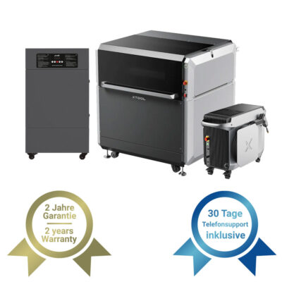 xTool MetalFab 1200W im Professional Bundle mit Abluftanlage plottiX AF800 inklusive Funkenabscheider