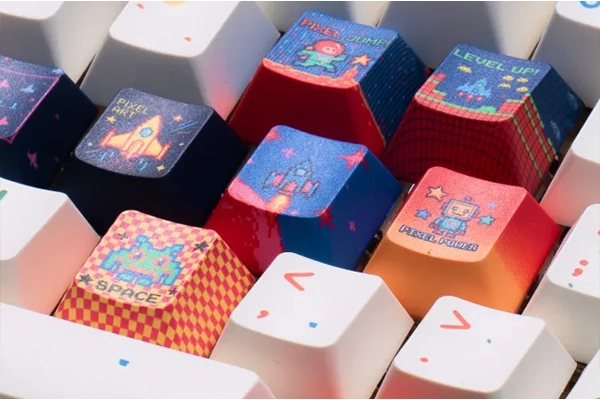 Mit der 3D Sublimation können auch Keycaps oder andere Objekte einfach Sublimiert werden.