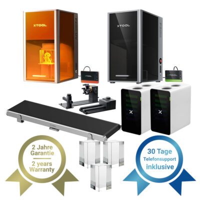 xTool F2 Ultra Dual + F2 Ultra UV (LK4) - Purifier Duo - Lieferumfang