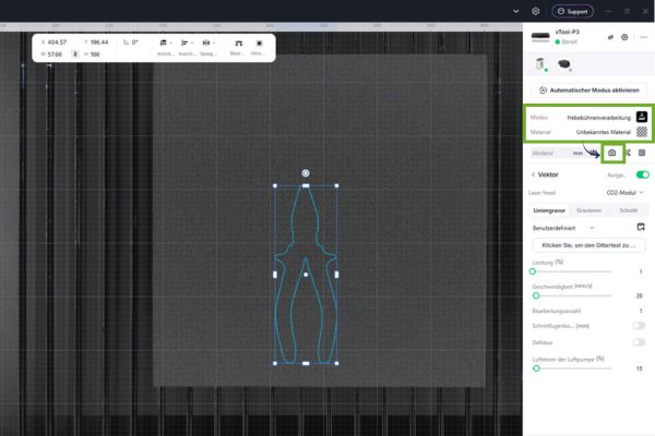 Einstellungen in xTool Studio vornehmen