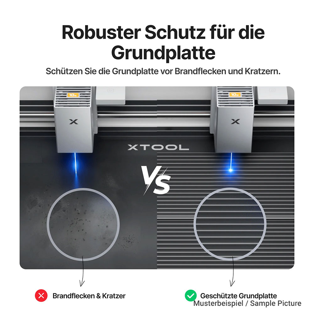 xTool M2 CleanCut Panel - Vorher/Nachher